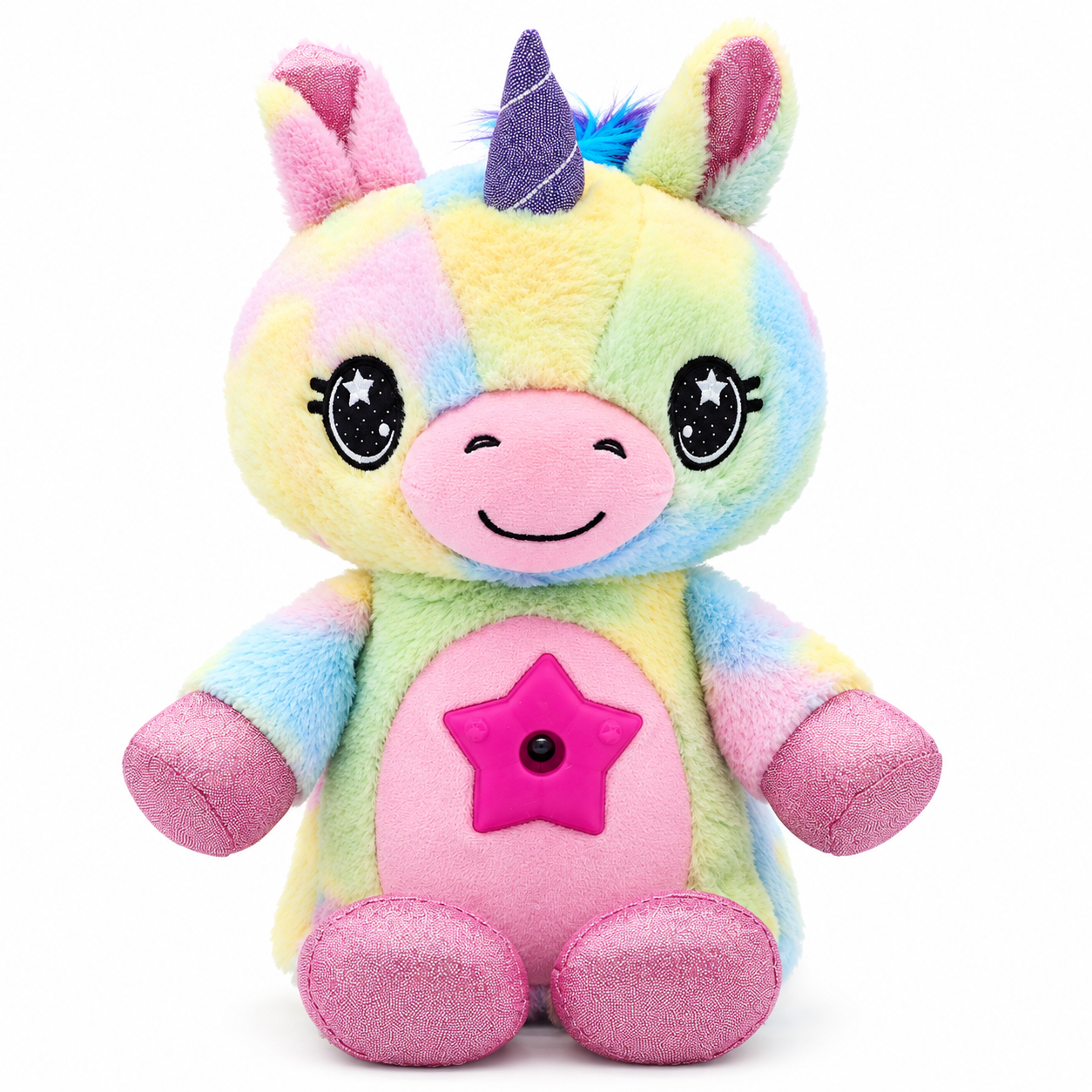 Star Belly Dream Lites Pink & Purple Unicorn Huggable Kids Night Light Projector