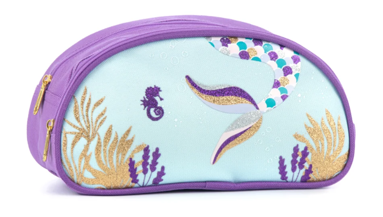 Louis Garneau Mermaid Half Moon Pencil Case with 2 Compartments