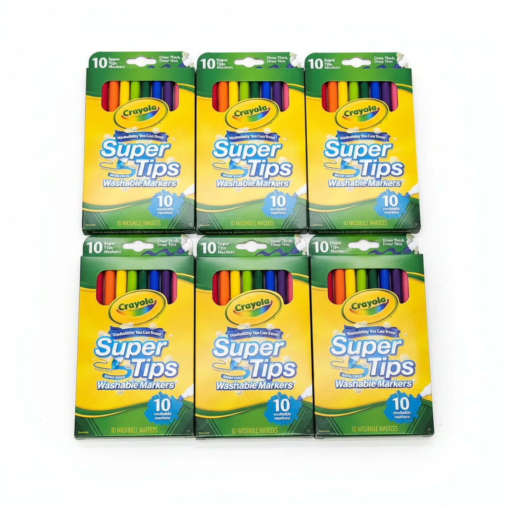 Crayola Washable Super Tips 6 Packs of 10 Markers