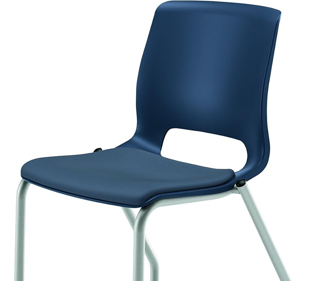 HON Motivate Four-Leg Stacking Chair Cerulean 2 Pack