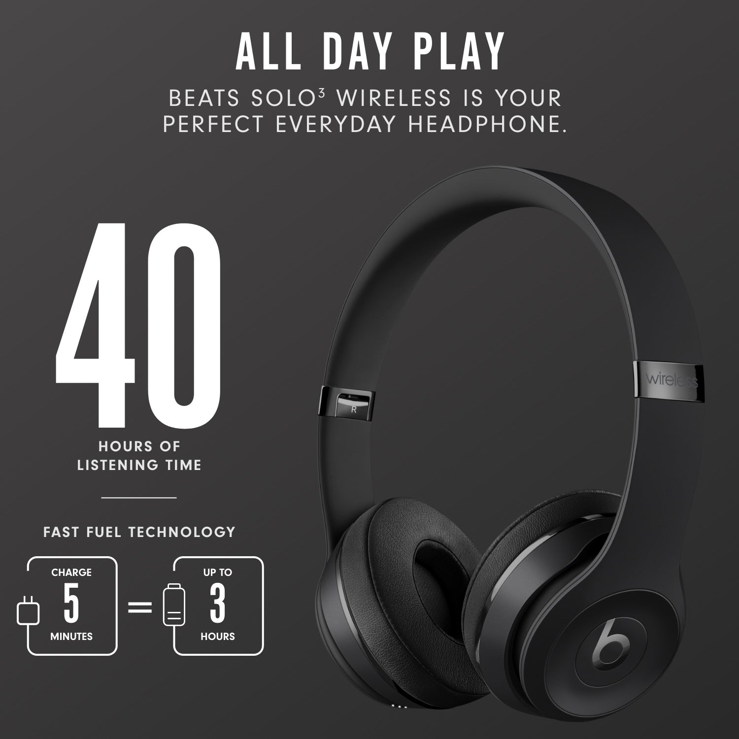 Beats Solo3 MX432LL/A Headphones Black