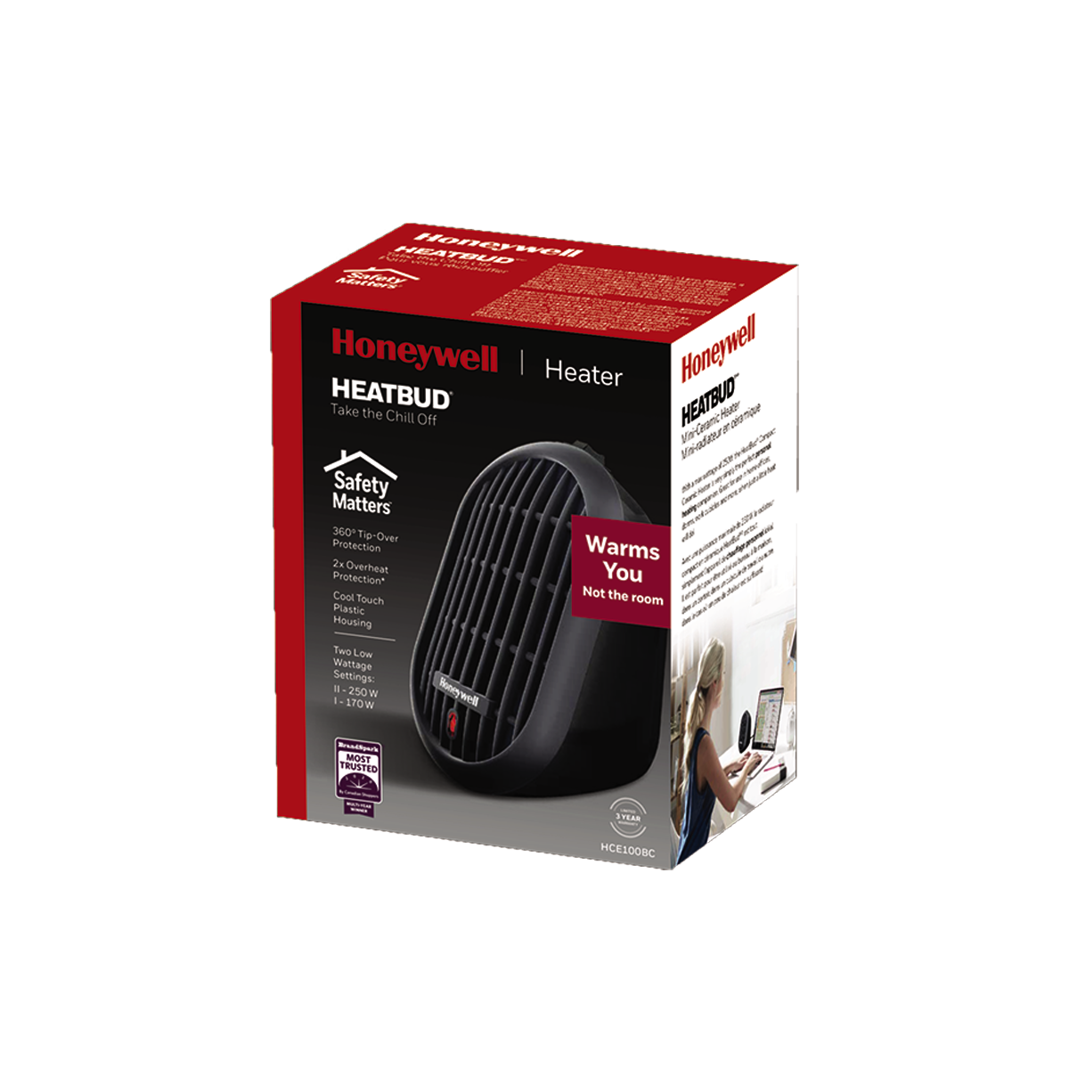Honeywell HeatBud Black Mini-Ceramic Heater
