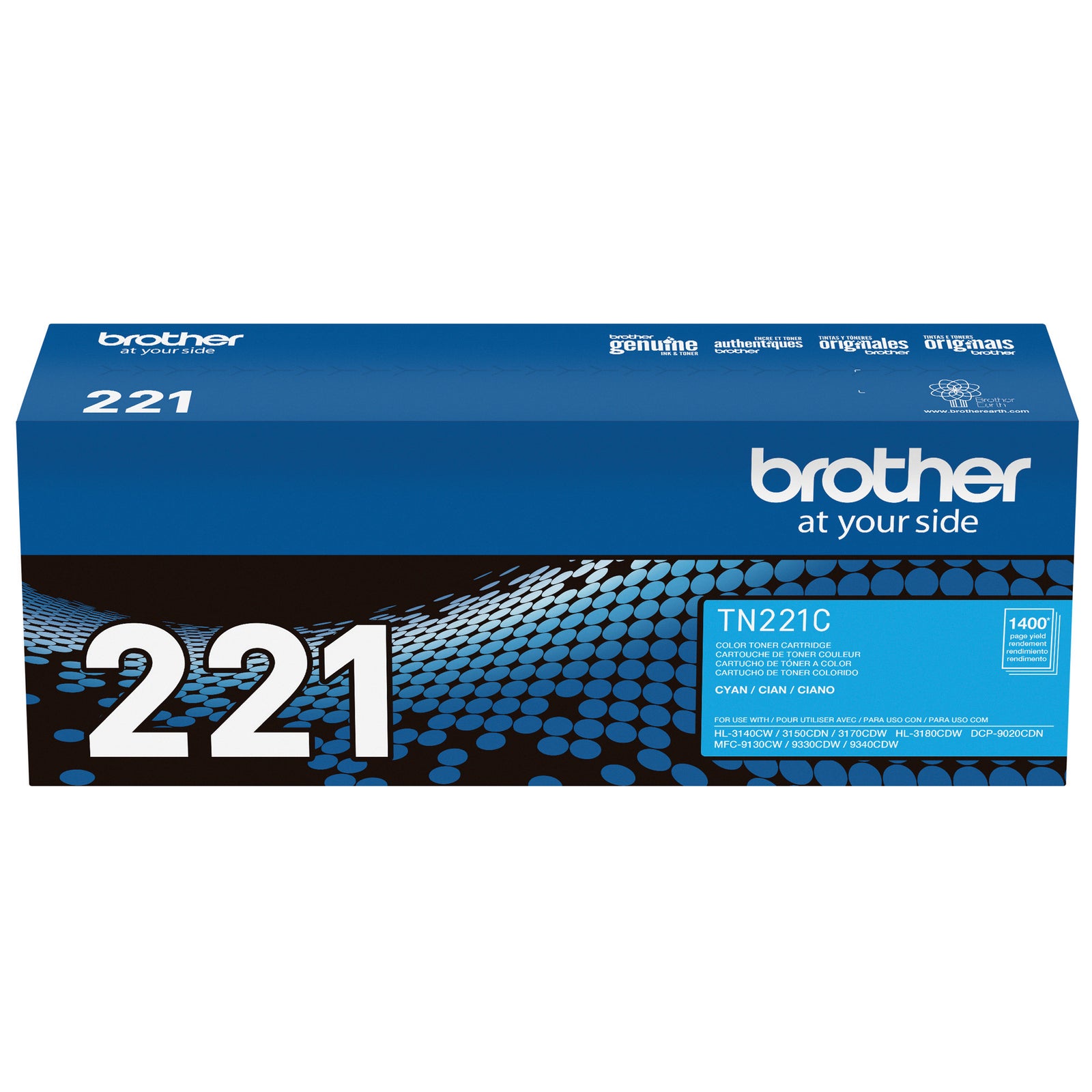 Brother TN221C Standard Yield Cyan Toner Cartridge