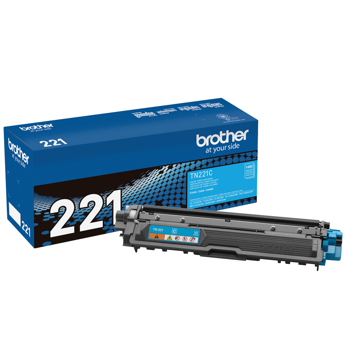 Brother TN221C Standard Yield Cyan Toner Cartridge