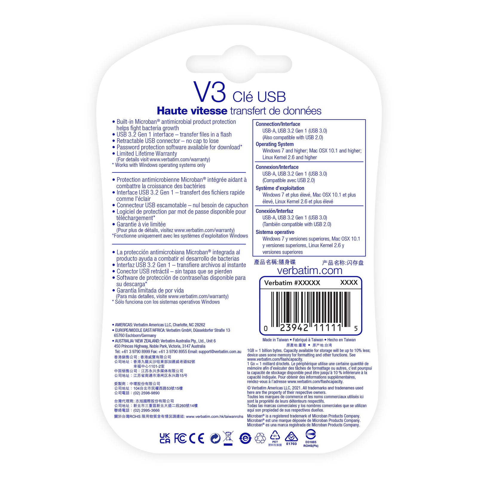 Verbatim Store 'n' Go V3 256GB USB Flash Drive