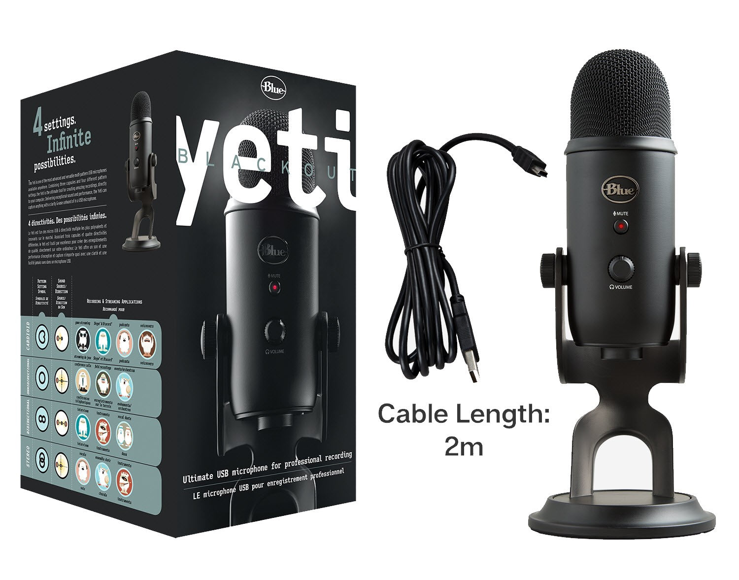 Blue Yeti USB Microphone Blackout Edition