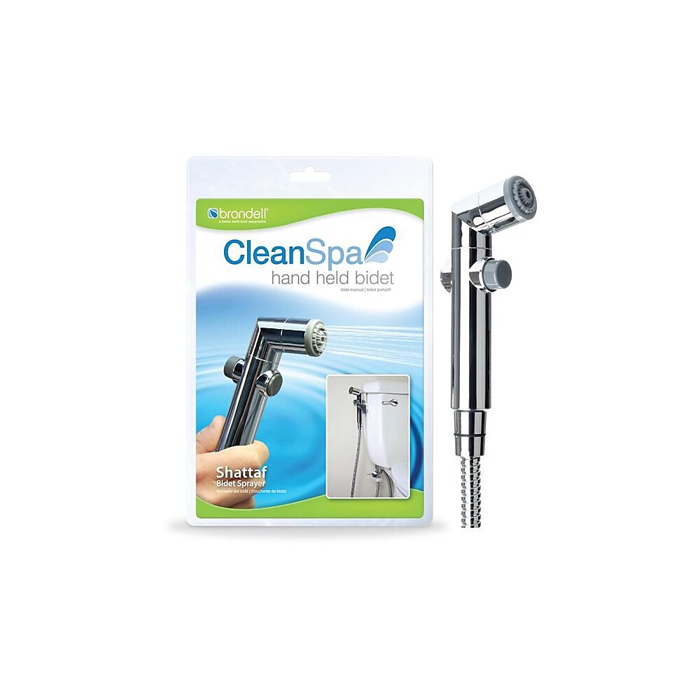 Brondell CS-30 CleanSpa Hand Held Bidet Shattaf Spraver Silver