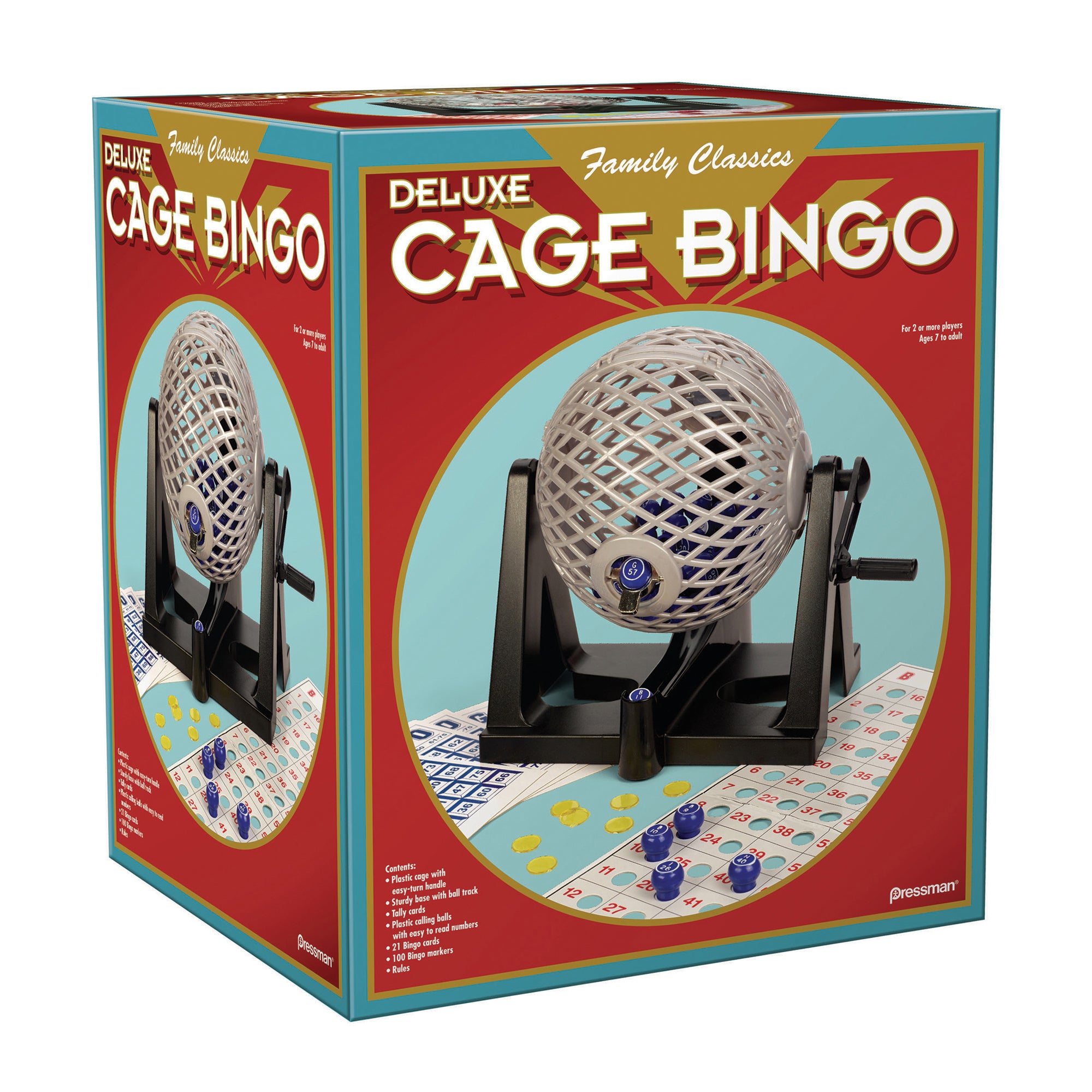 Pressman Deluxe Cage Bingo Game
