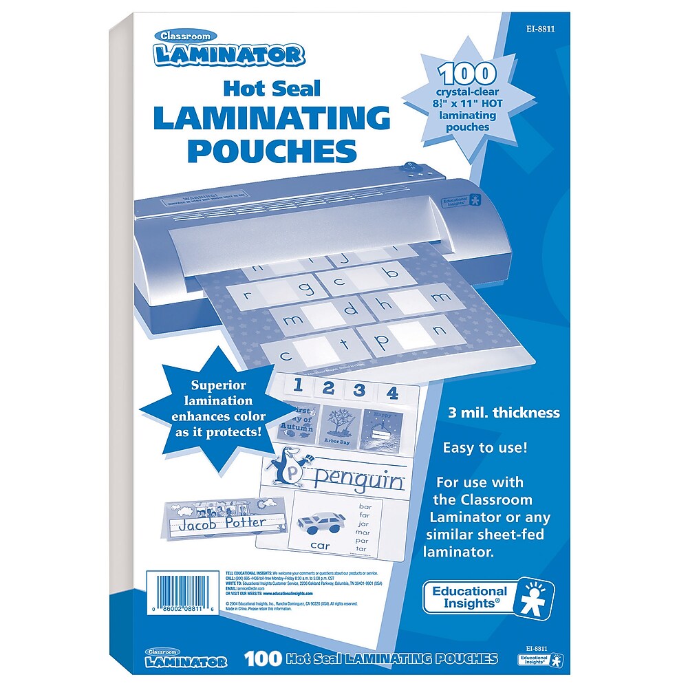 Educational Insights Classroom Laminator Pouch Silver