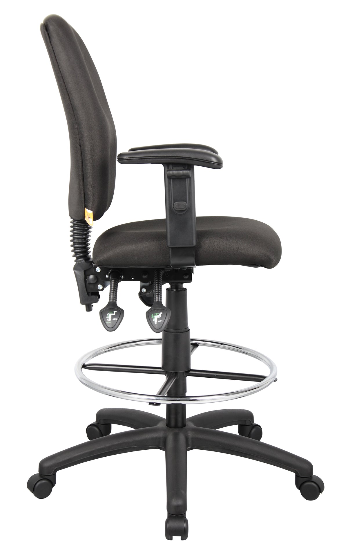 Nicer Interior Multi-Function Fabric Drafting Chair Black