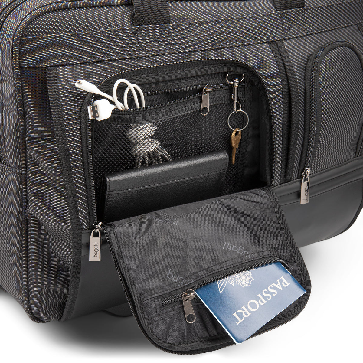 Bugatti 17.3" Business Case on Wheels Black