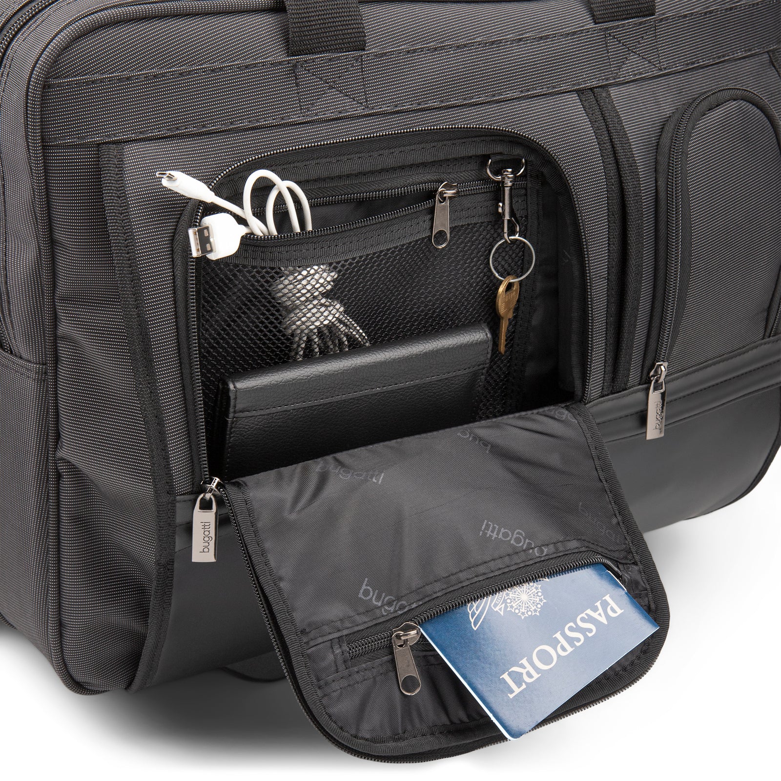 Bugatti 17.3" Business Case on Wheels Black