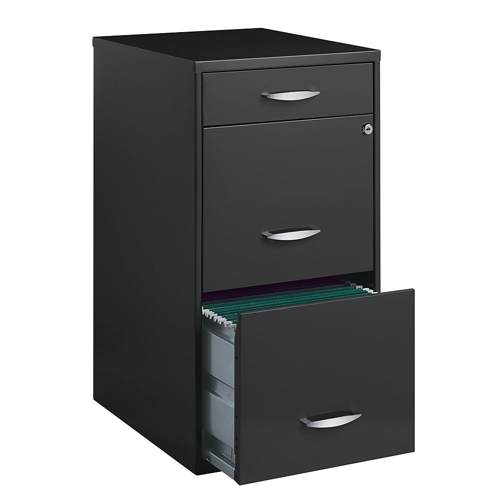 Office Designs 3 Drawer Vertical Letter File Cabinet Charcoal