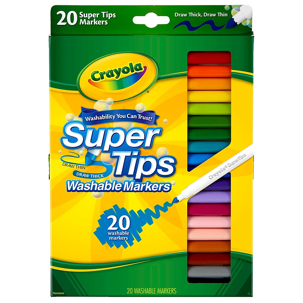 Crayola Washable Super Tips 2 Packs of 20 Markers