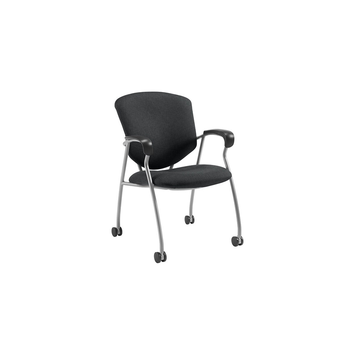 Global Supra Armchair 17.5" with Casters Hudson Carbon