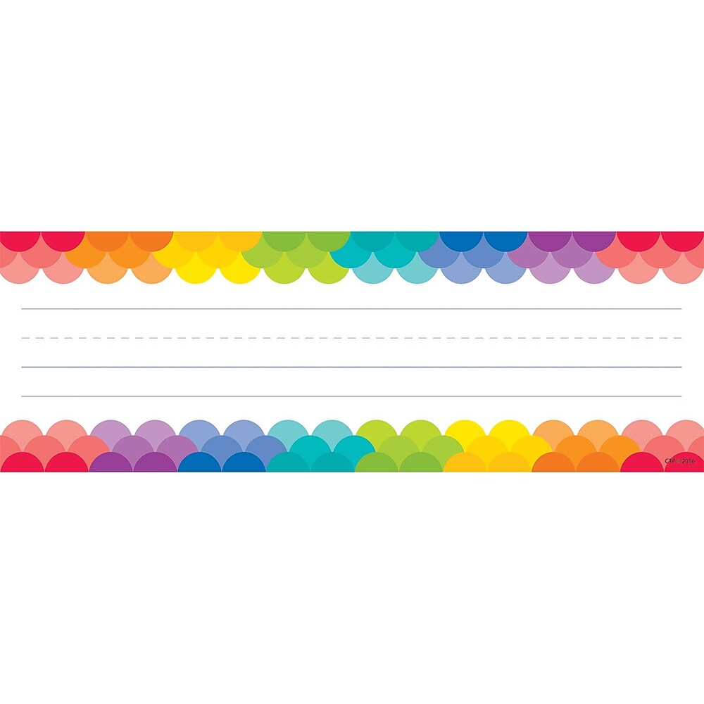Creative Teaching Press Rainbow Scallops Name Plates 1 Line