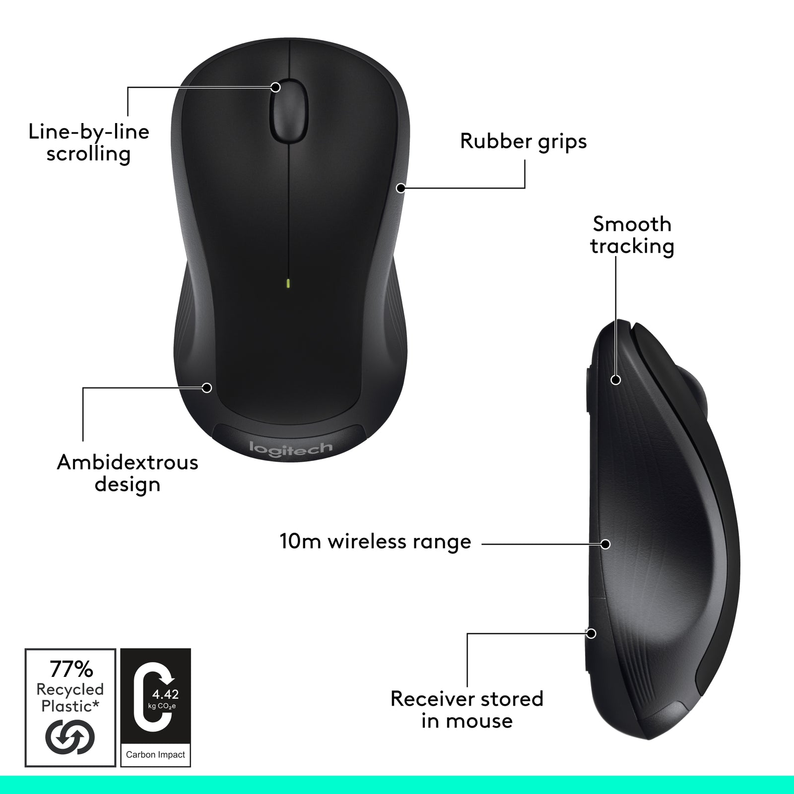 Logitech M310 Wireless Mouse Black