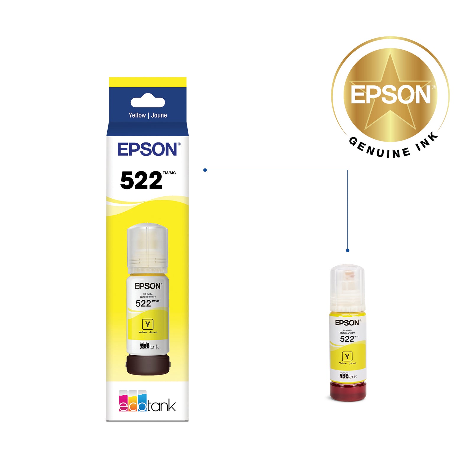 Epson T522 Ink Bottle Yellow