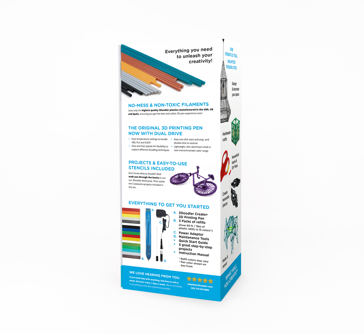 3Doodler Create Plus 3D Printing Pen Set Black