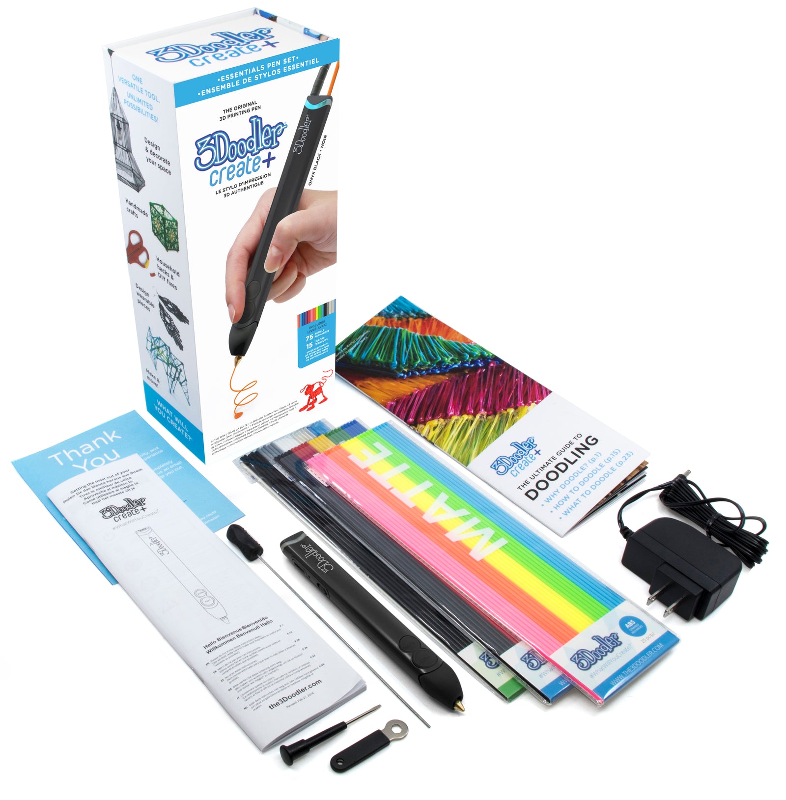 3Doodler Create Plus 3D Printing Pen Set Black