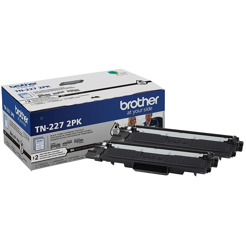 Brother TN227 High Yield Black Toner Cartridges 2 Pack