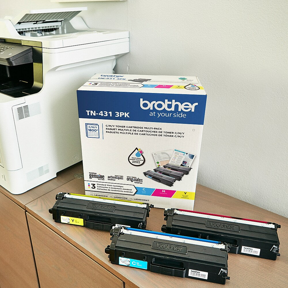 Brother TN431 Standard Yield Colour Toner Cartridges 3 Pack
