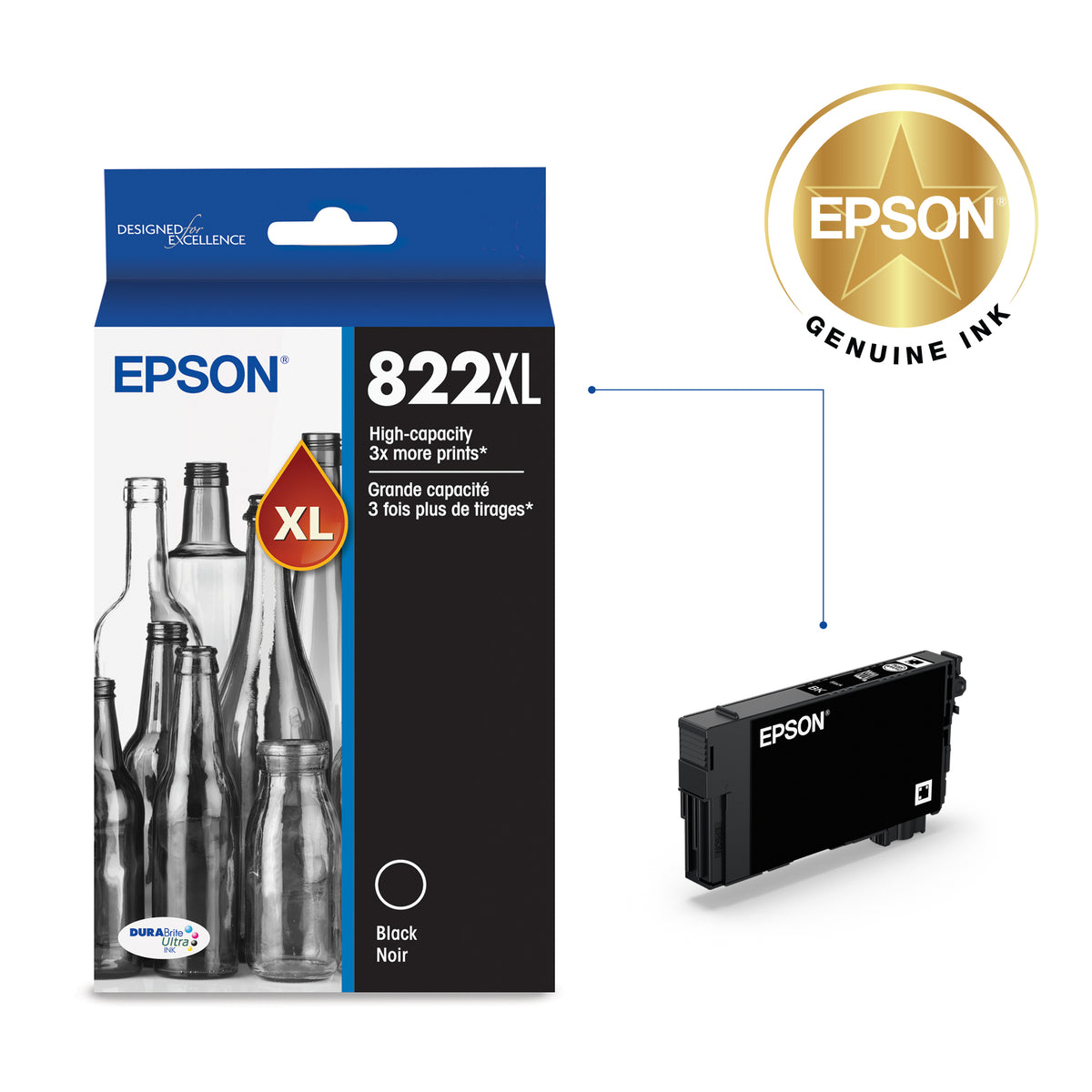 Epson T822 Ink Cartridge High Capacity Black