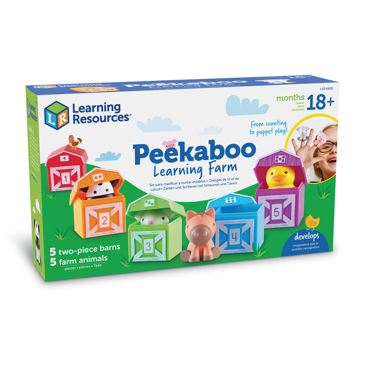 Learning Resources LER6805 Peekaboo Learning Farm