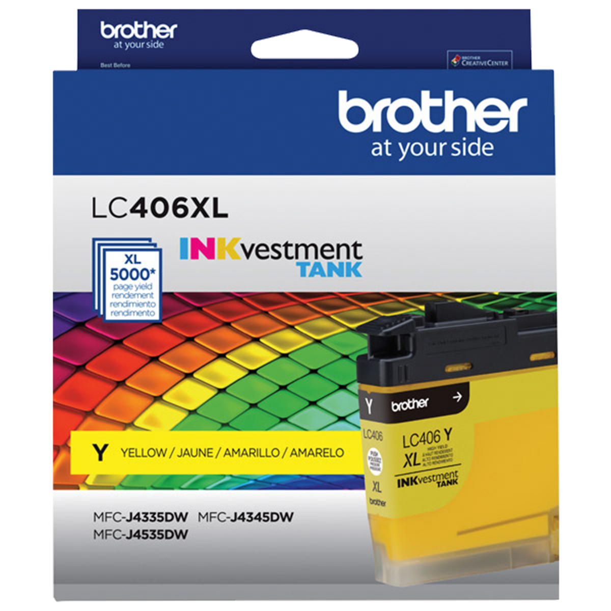 Brother Genuine LC406XLYS High Yield Yellow Ink Cartridge
