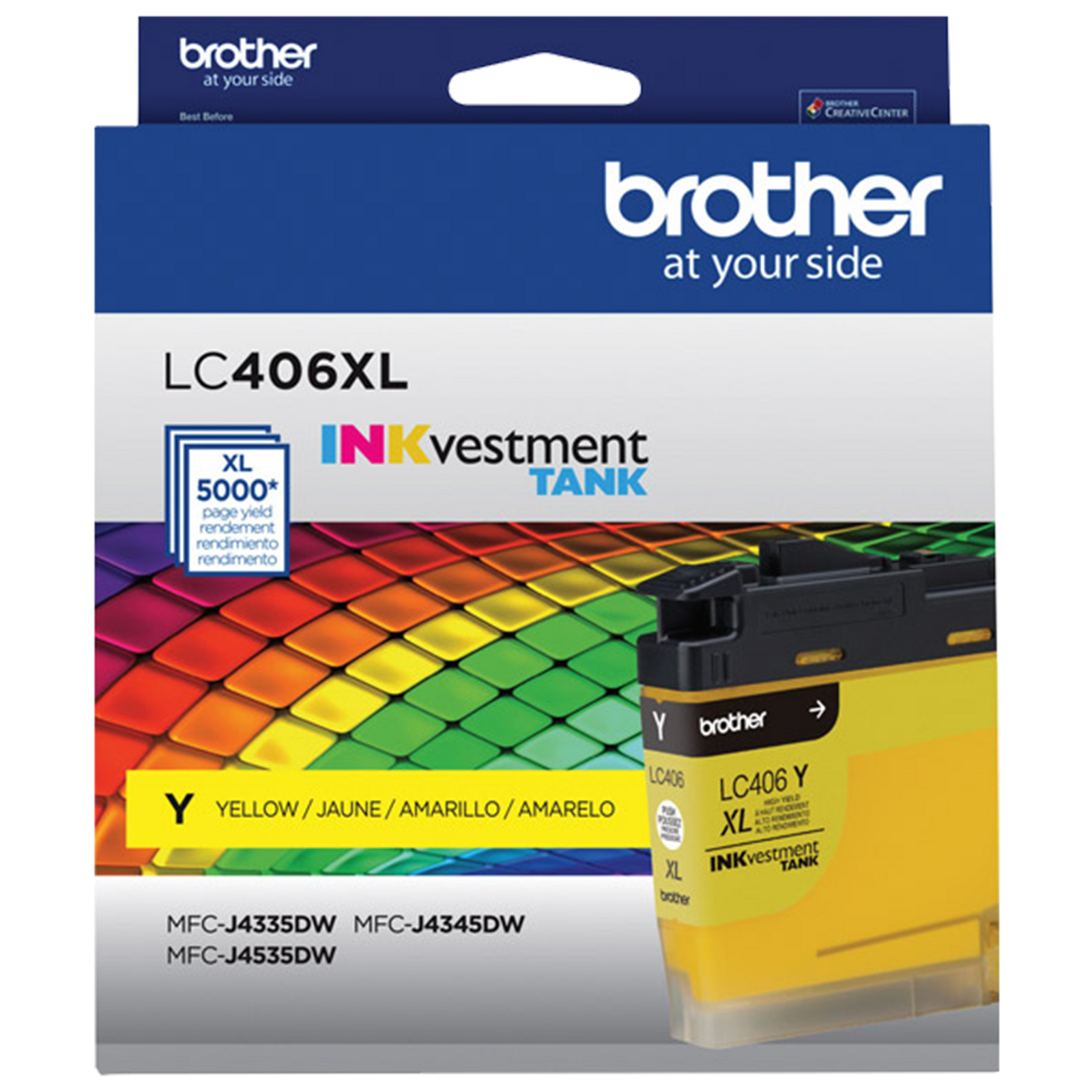 Brother Genuine LC406XLYS High Yield Yellow Ink Cartridge