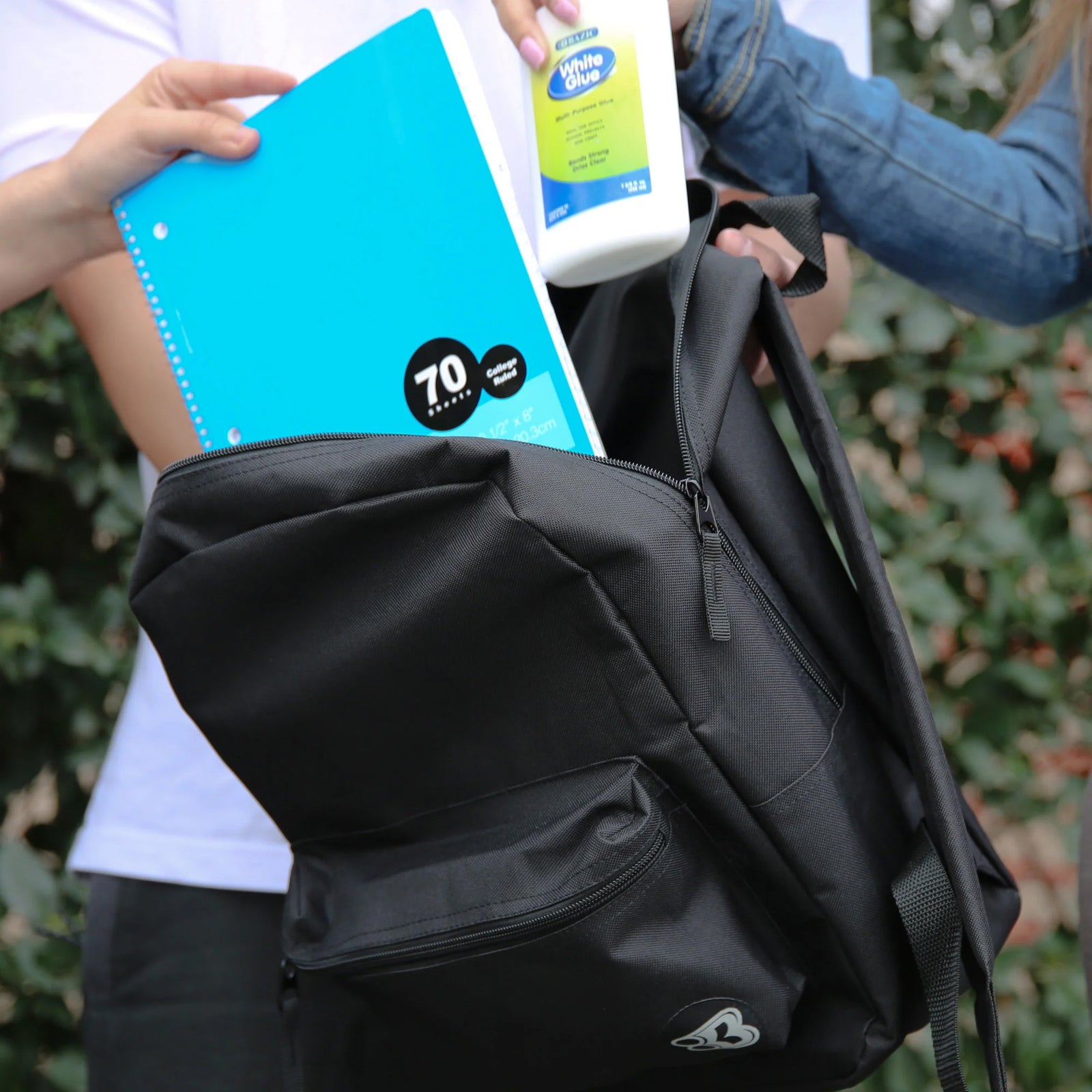 BAZIC Products Basic 16" Backpack Blue 2 Pack