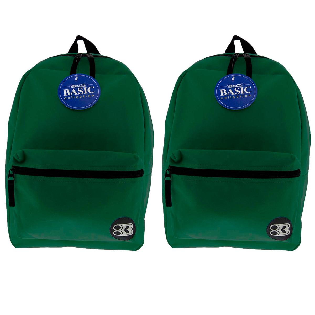 BAZIC Products Basic 16" Backpack Green