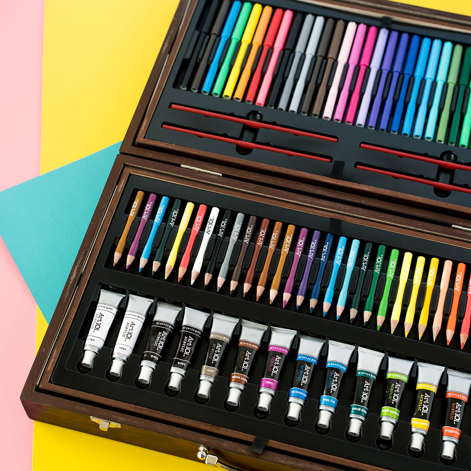 Art 101 Deluxe 215 Pieces Artist Wood Set