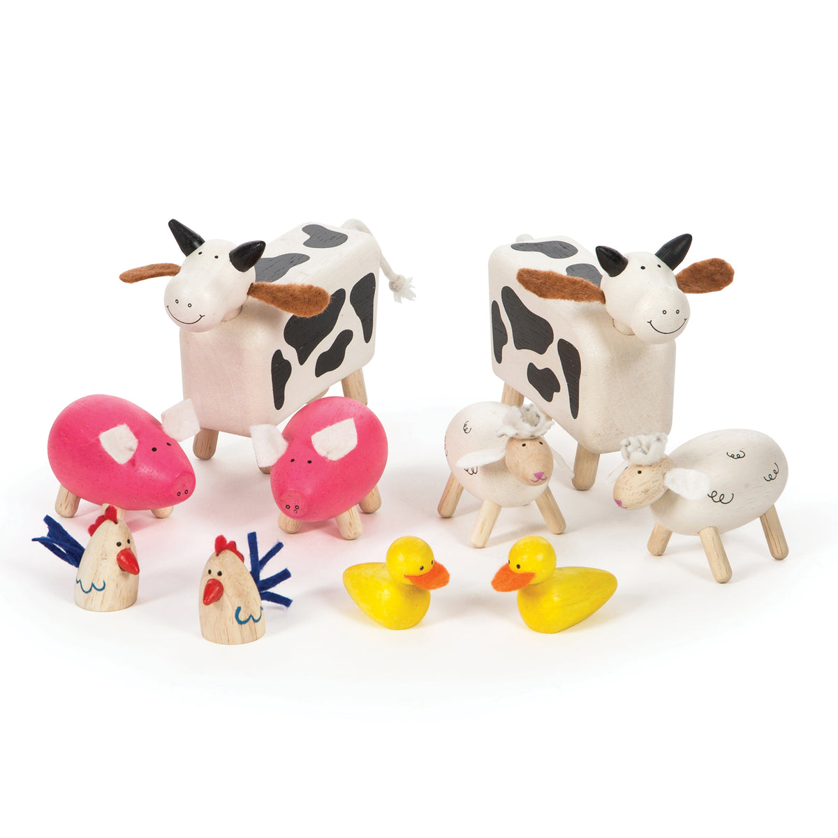 Bigjigs Toys Wooden Farm Animals 10 Piece Set