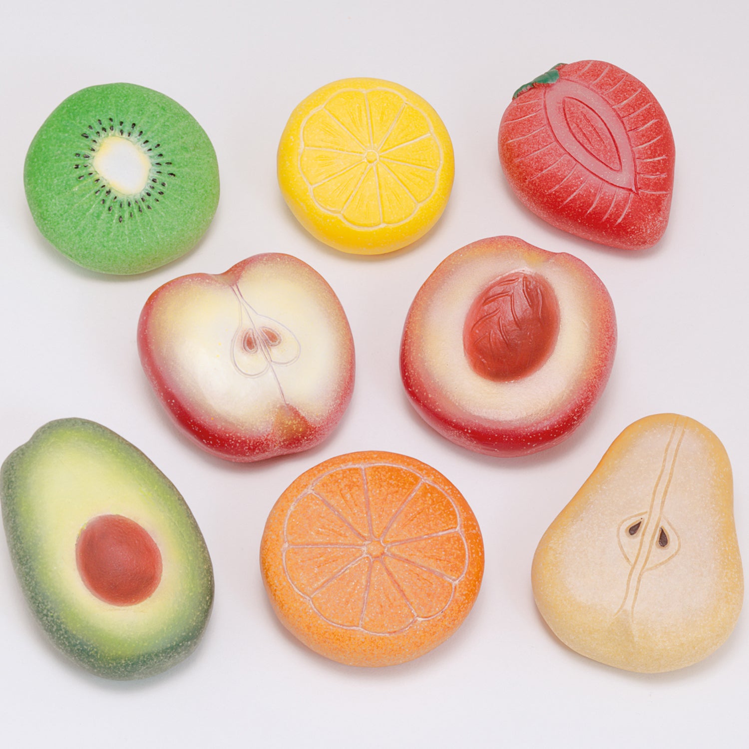 Yellow Door Fruit Sensory Play Stones 8 Piece Set