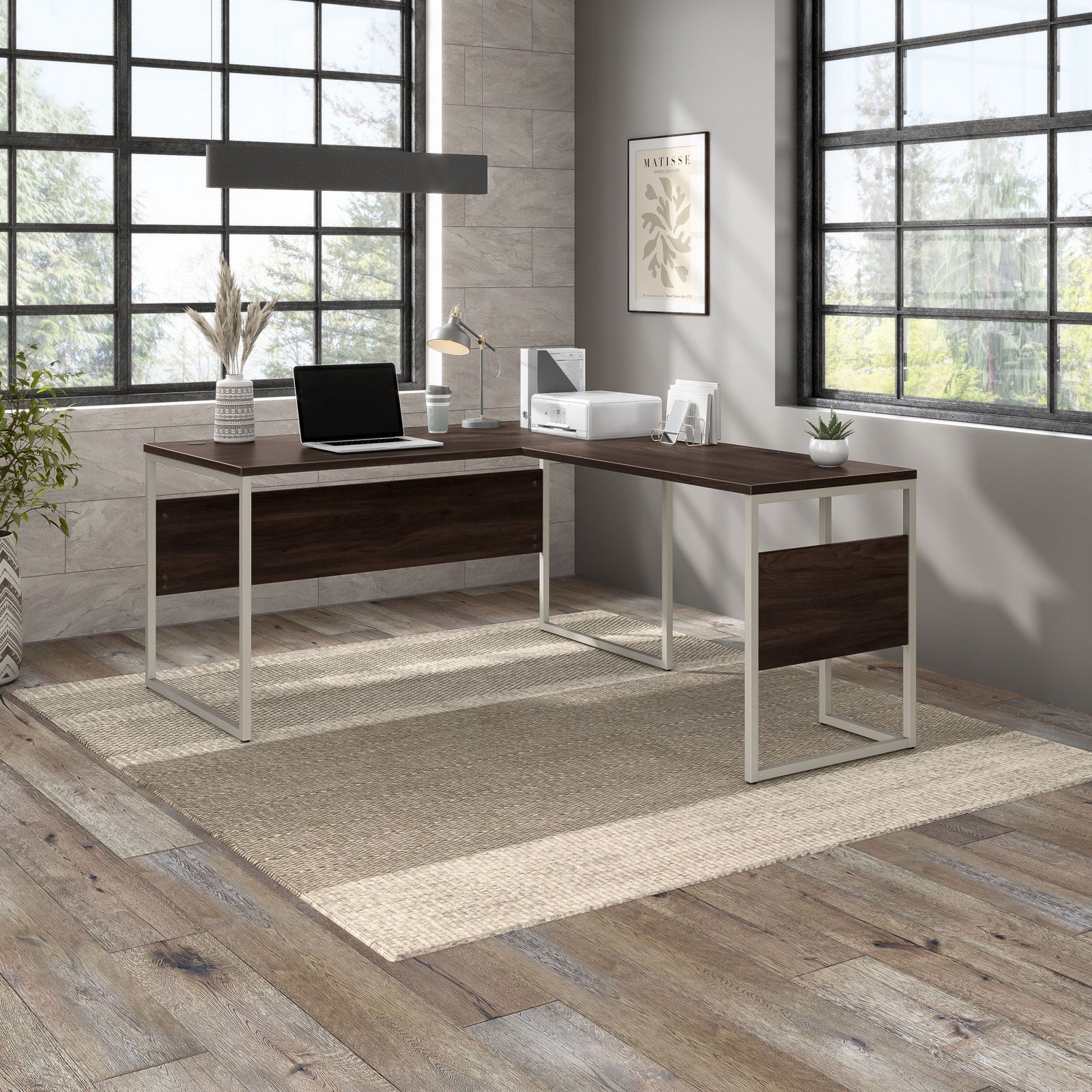 Bush Business Furniture 60" Desk Black Walnut