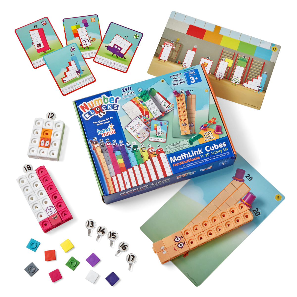 Hand2Mind Numberblocks MathLink Cubes Activity Set Multicolor