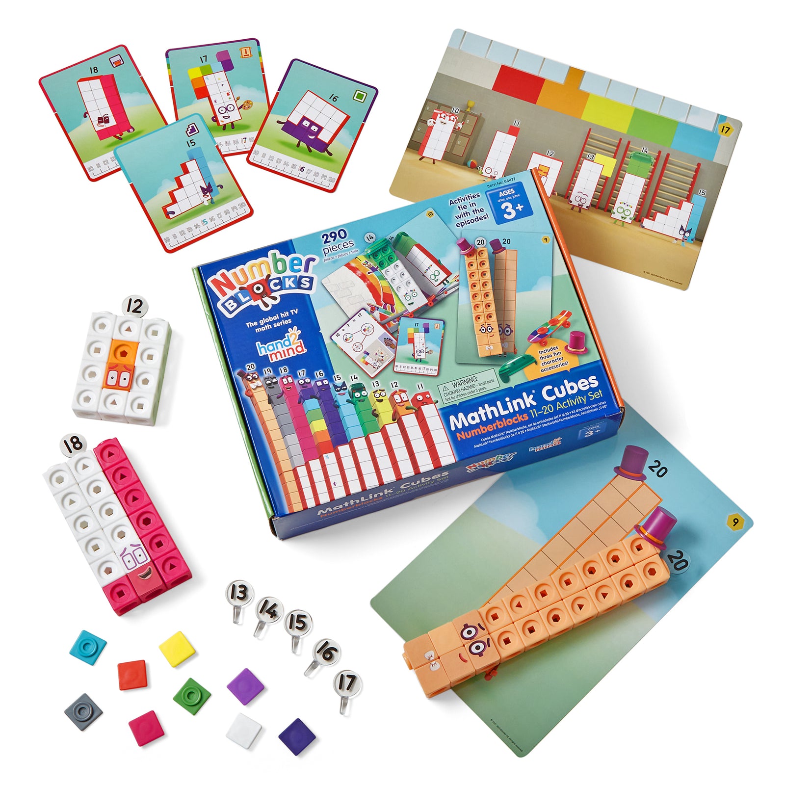 Hand2Mind Numberblocks MathLink Cubes Activity Set Multicolor