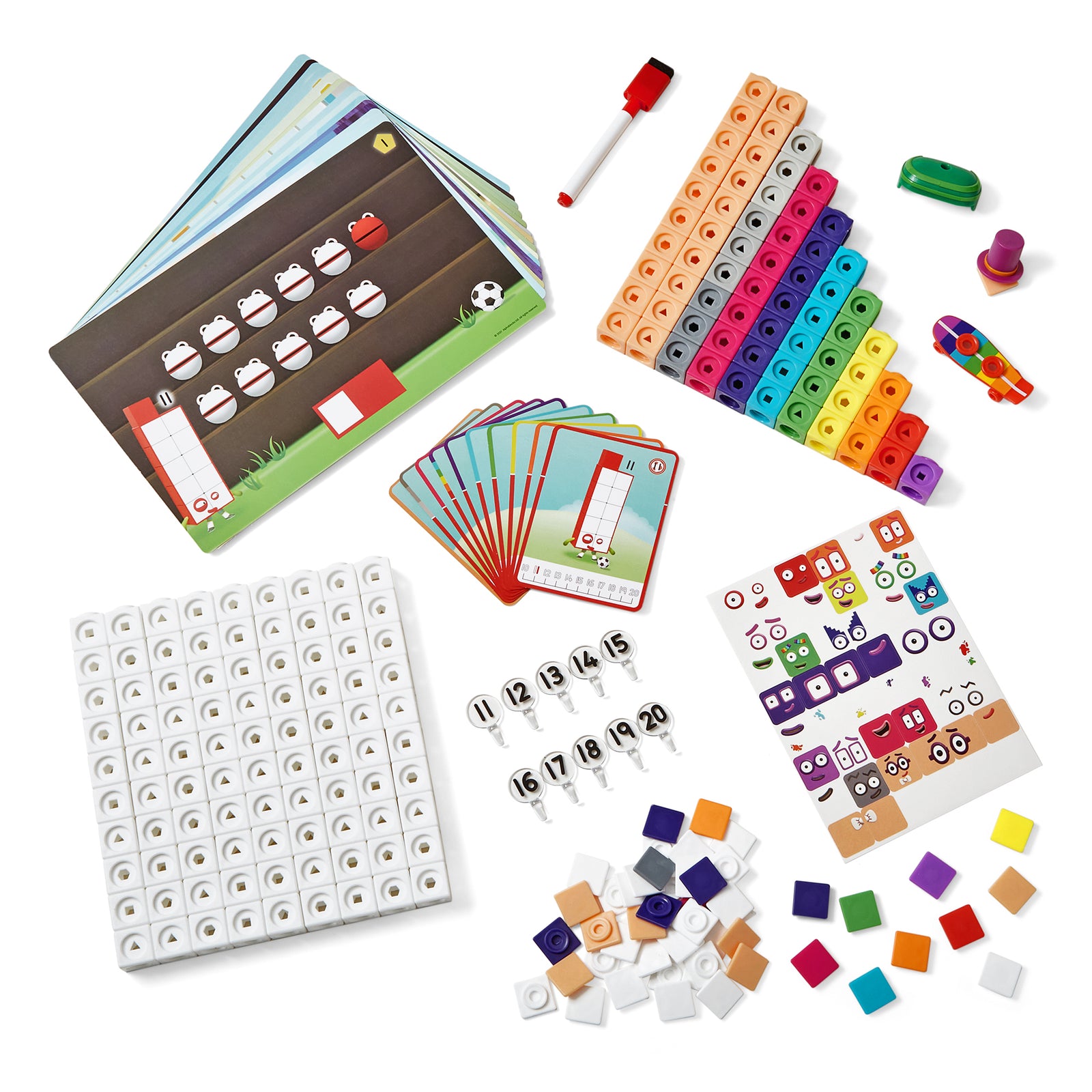 Hand2Mind Numberblocks MathLink Cubes Activity Set Multicolor