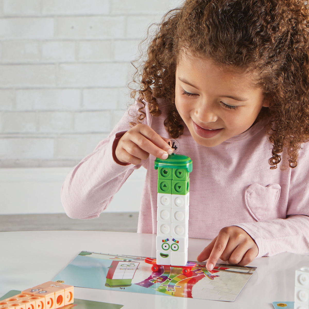 Hand2Mind Numberblocks MathLink Cubes Activity Set Multicolor