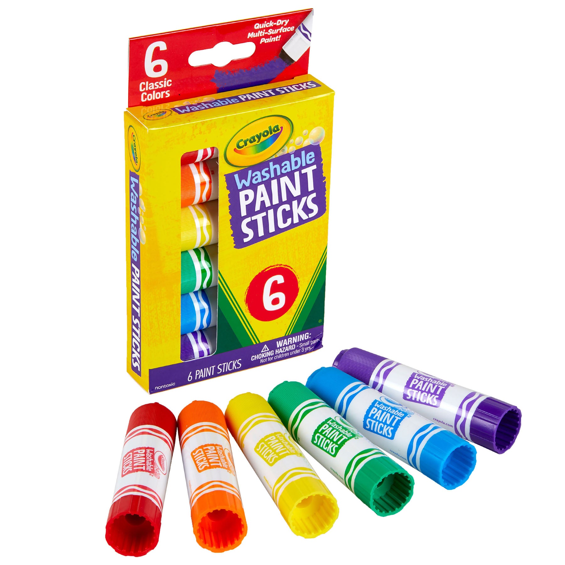 Crayola 6 Washable Paint Sticks - 3 Pack