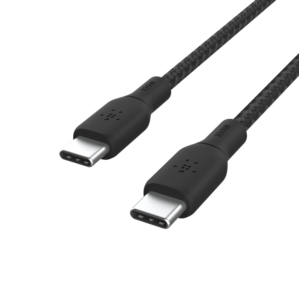 Belkin BoostCharge 6.6' USB-C 100W Black Double Braided Cable