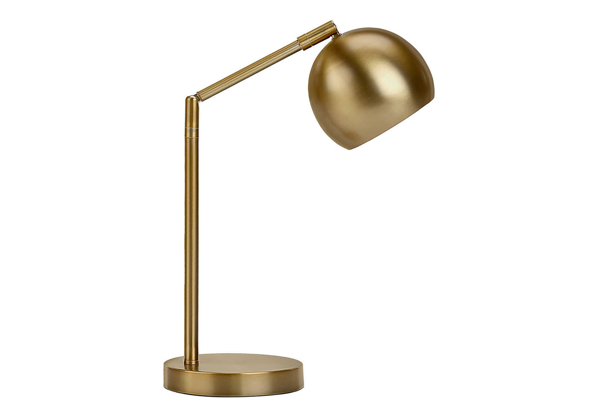 Monarch Specialties 19" H Contemporary Table Lamp Gold Metal