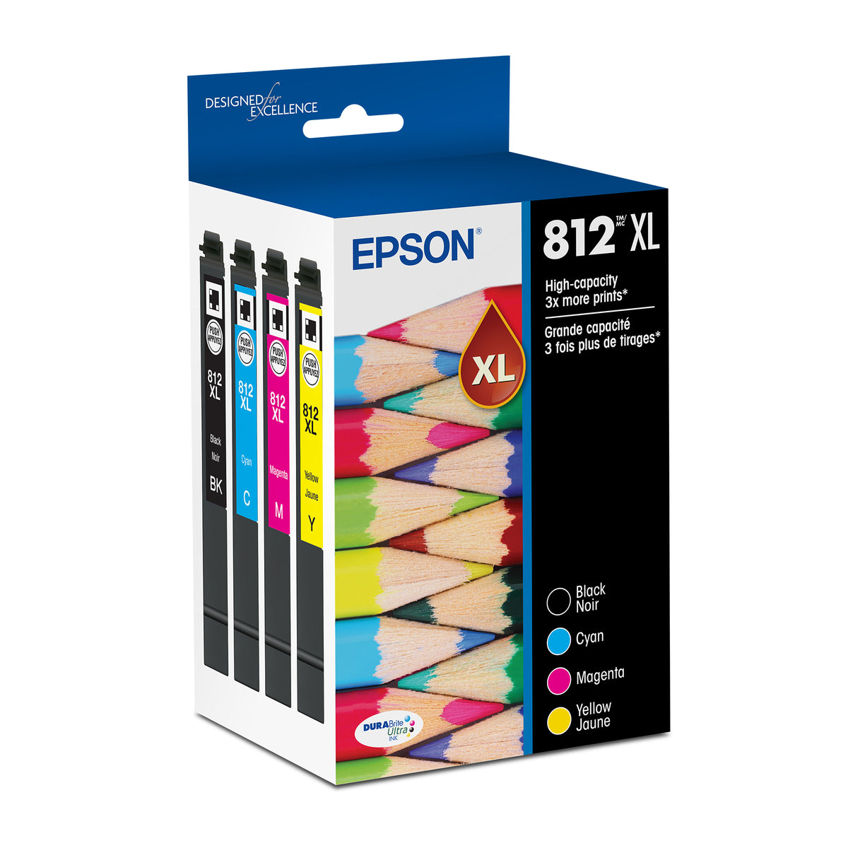 Epson 812 High Capacity Ultra Ink Cartridge Black and color Combo Pack