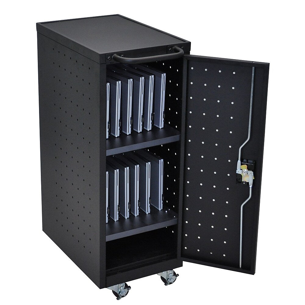 Luxor LLTP12-B 12-Laptop Chromebook Compact Charging Cart