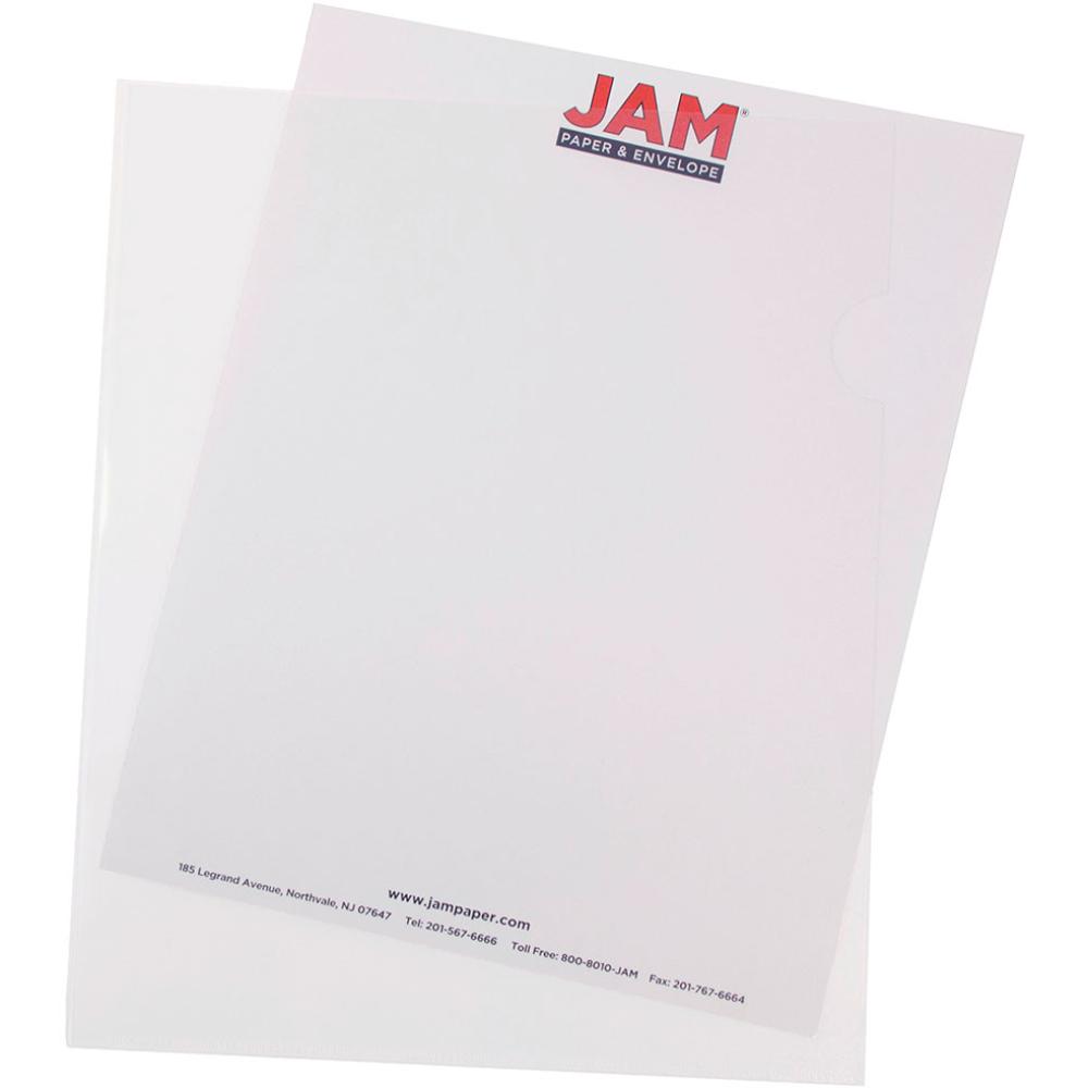 JAM Paper Plastic Sleeves 9" x 12" Clear 12 Pack
