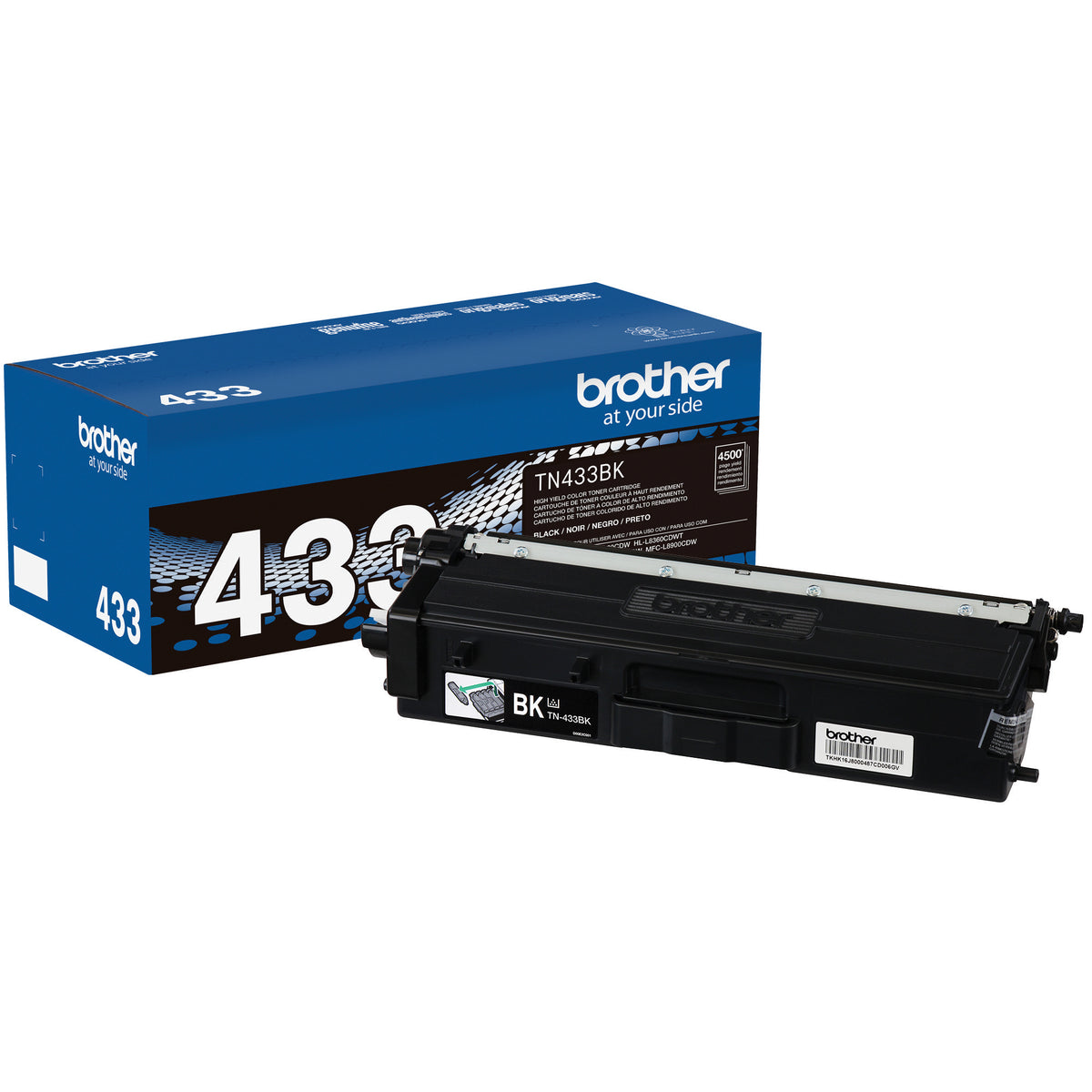 Brother TN433 High-Yield Black Toner Cartridge