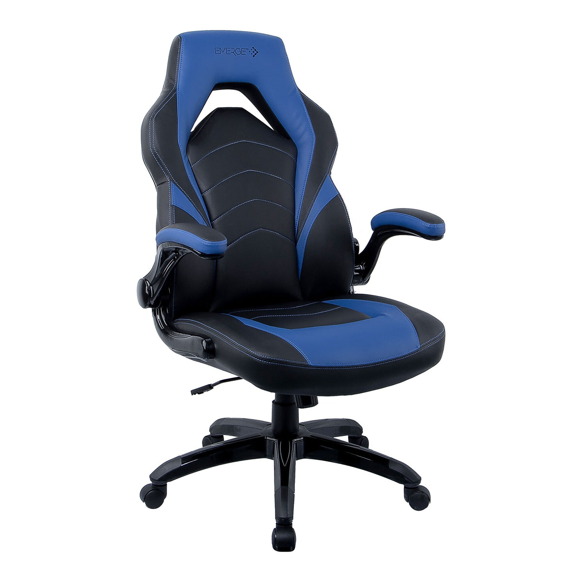 Emerge Vortex Bonded Leather Gaming Chair Black and Blue