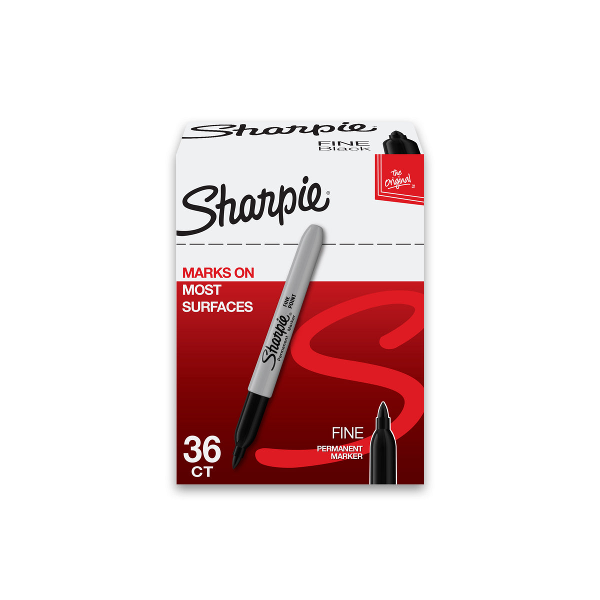 Sharpie Permanent Markers - Fine Tip - Black - 36 Pack