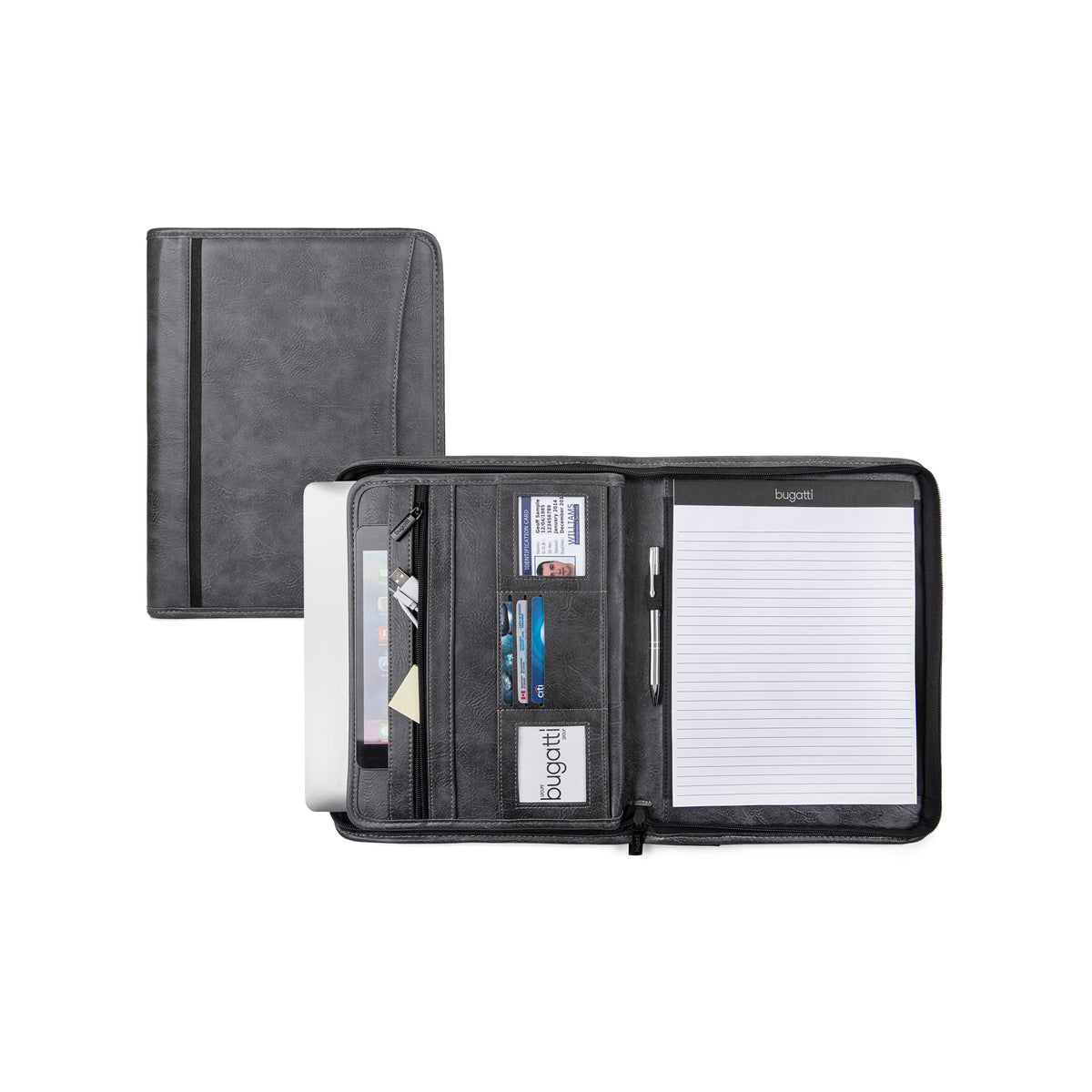 Bugatti Valentino  WRC1519  Writing Case Grey